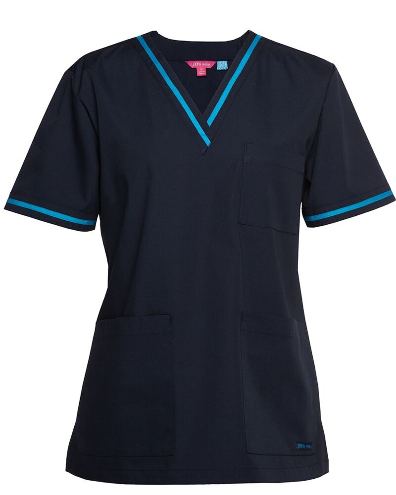 JB's  CONTRAST LADIES SCRUBS TOP Thumbnail